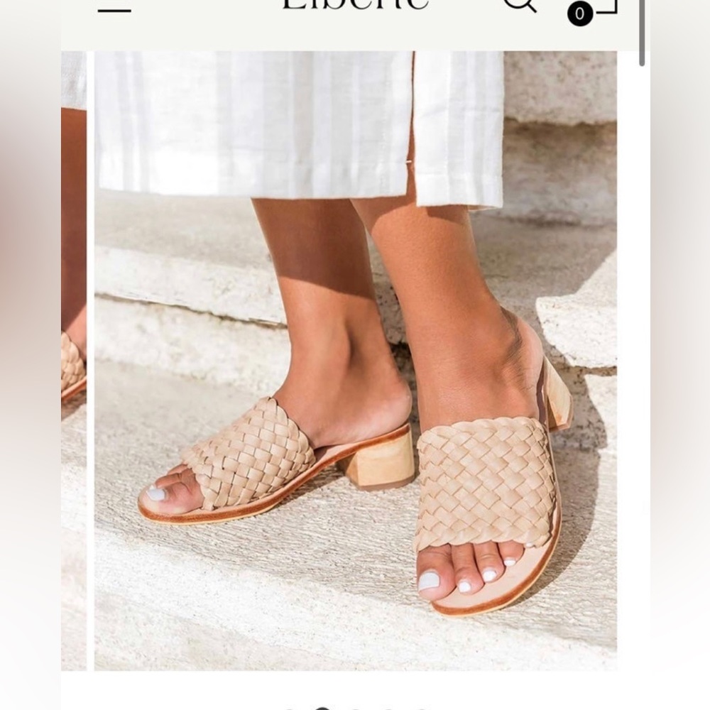Liberte Leather- Santorini Woven Mule